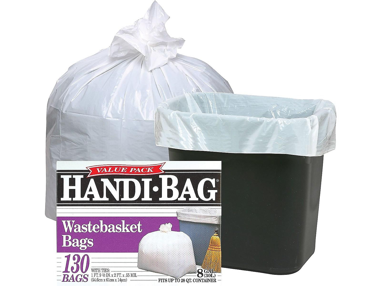Berry Global Handi-Bag 8 Gallon Trash Bag, 22