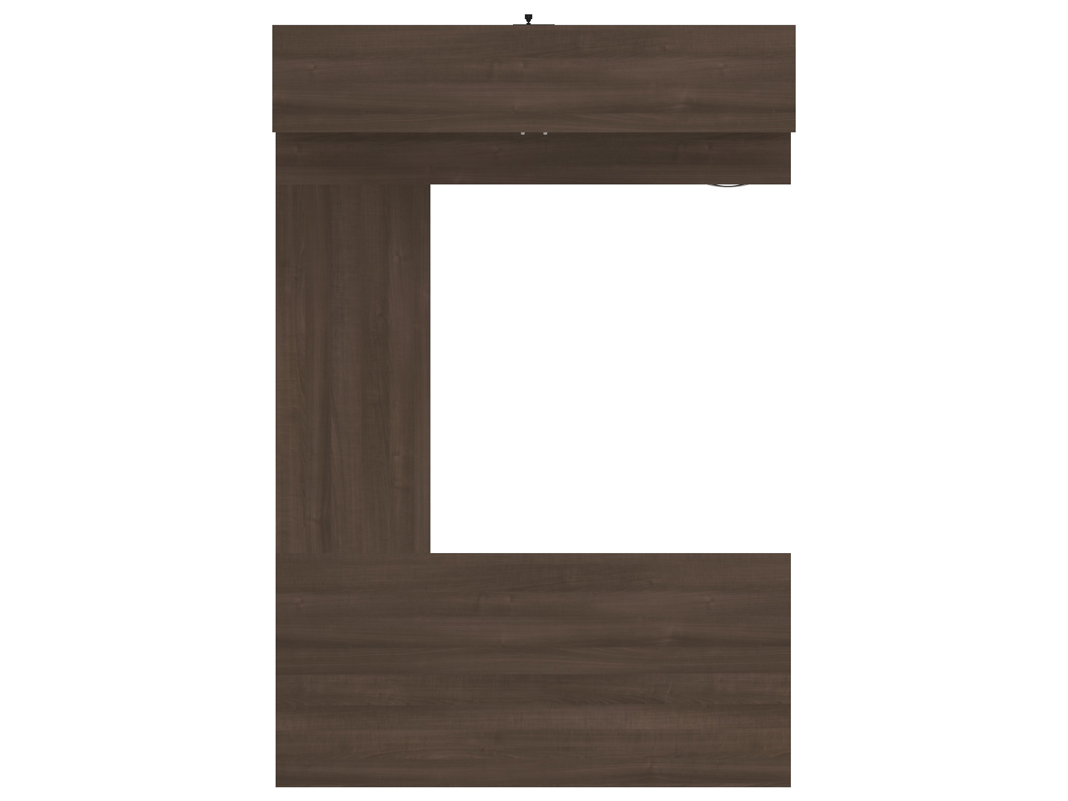 Bestar Logan 66" U-Shaped Desk with Hutch, Brown