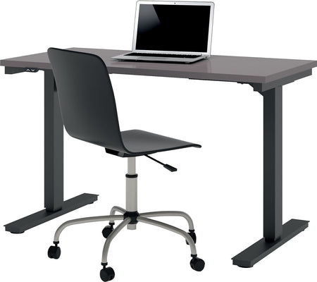 Bestar Universel 48"W Electric Height-Adjustable Desk, Slate