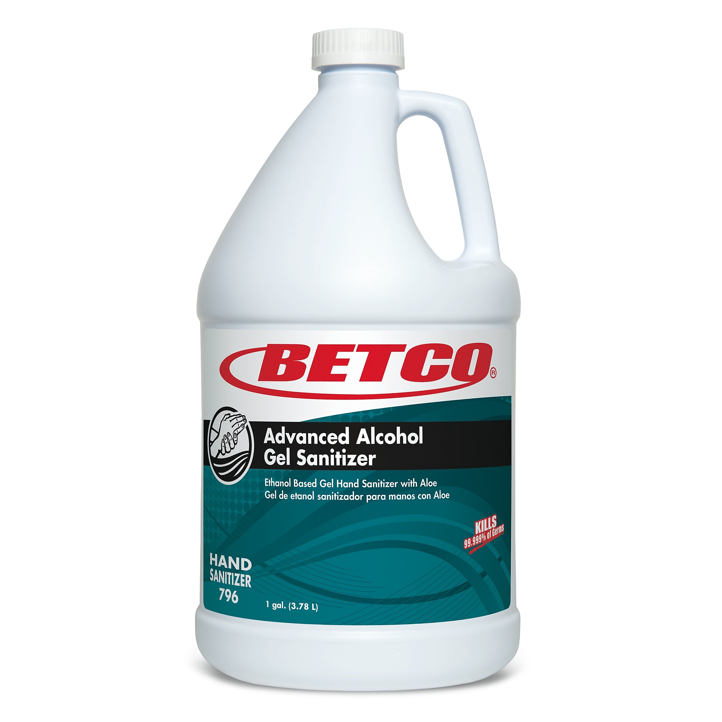 Betco Advanced Alcohol Gel Hand Sanitizer, Light Fresh, 1 Gal., 4/Carton