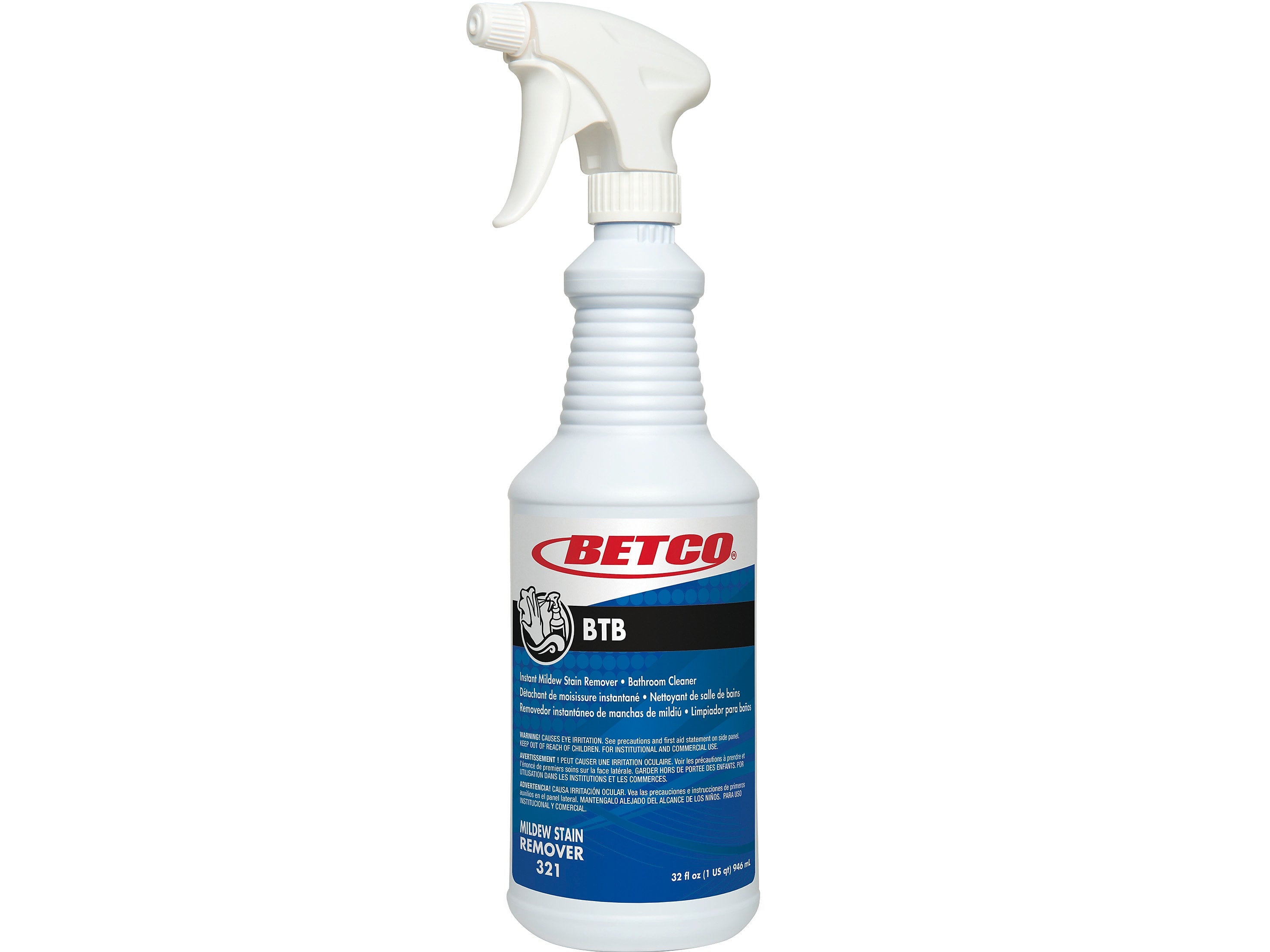 Betco BTB Mildew Stain Remover, Apple Scent, 32 Oz., 12 Bottles/Carton