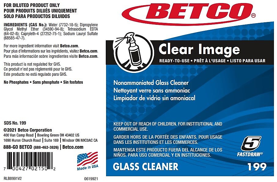 Betco Clear Image Secondary Label, 24/Pack