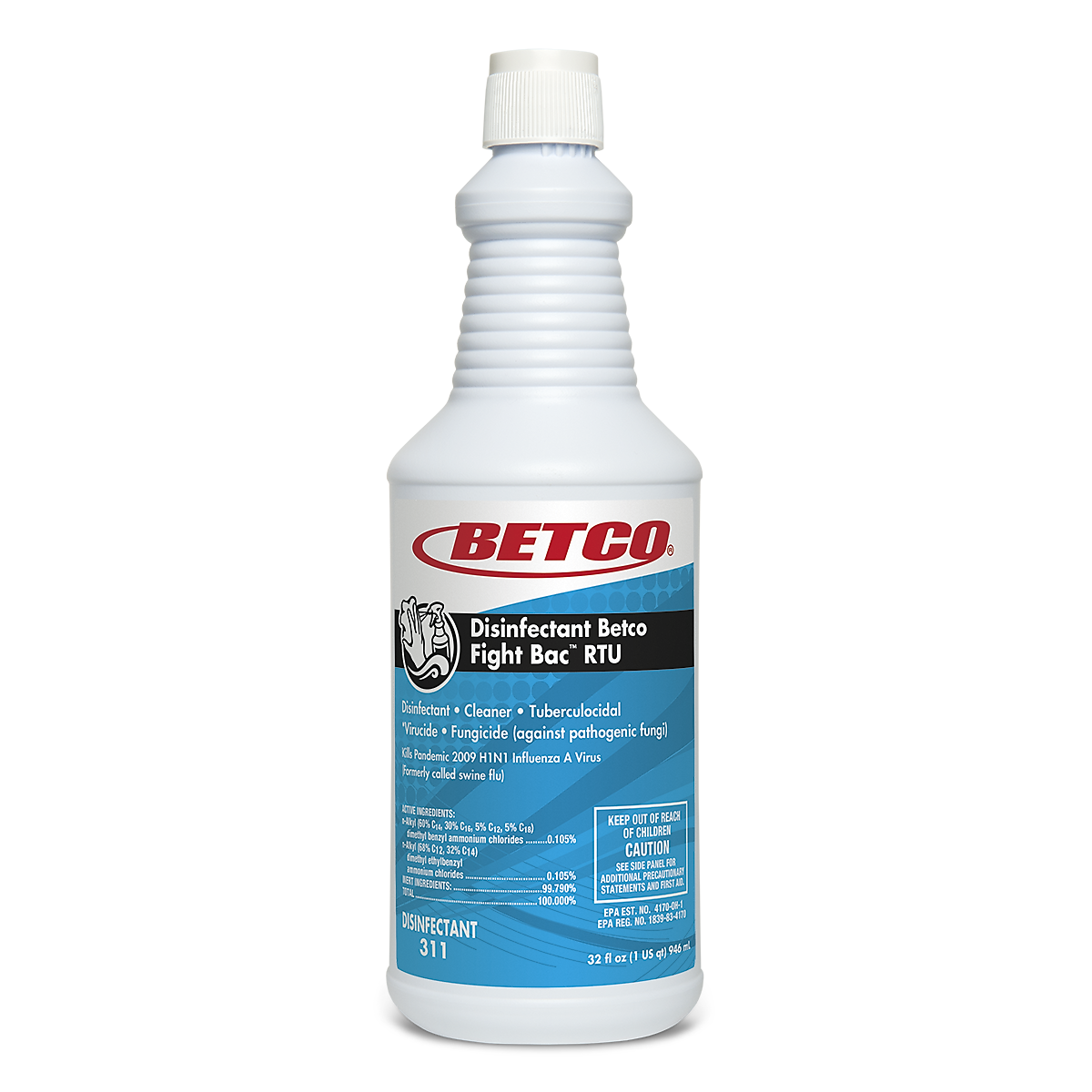 Betco FIGHT BAC™ RTU Anti-Bacterial Disinfectant Cleaner, Citrus Floral, 32 oz. Bottle, 12/Carton