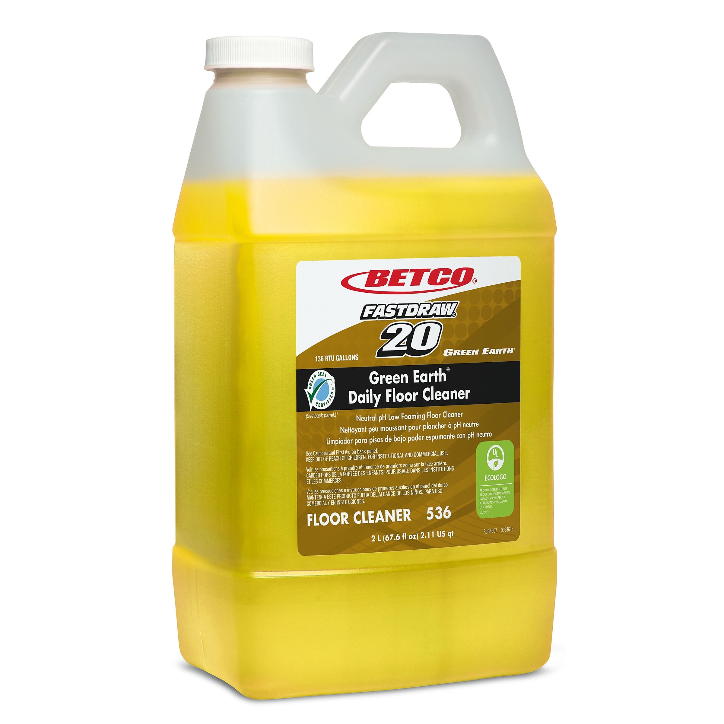 Betco Green Earth Daily Floor Cleaner, 2L, 4/CT