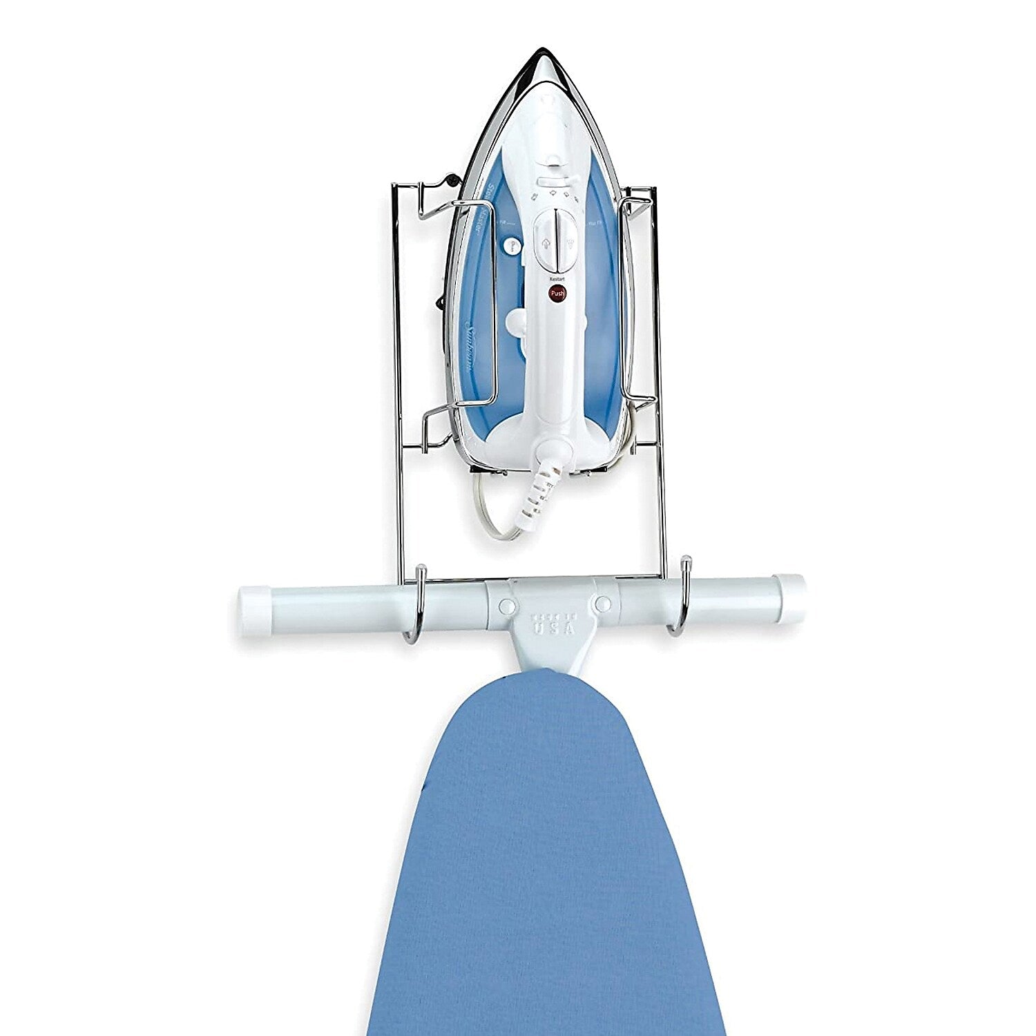Better Houseware Iron and Ironing Board Holder, Chrome,