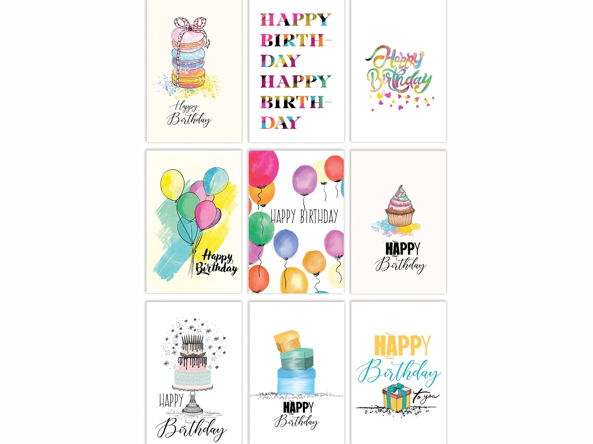 Better Office Fun & Chic Birthday Cards with Envelopes, 6