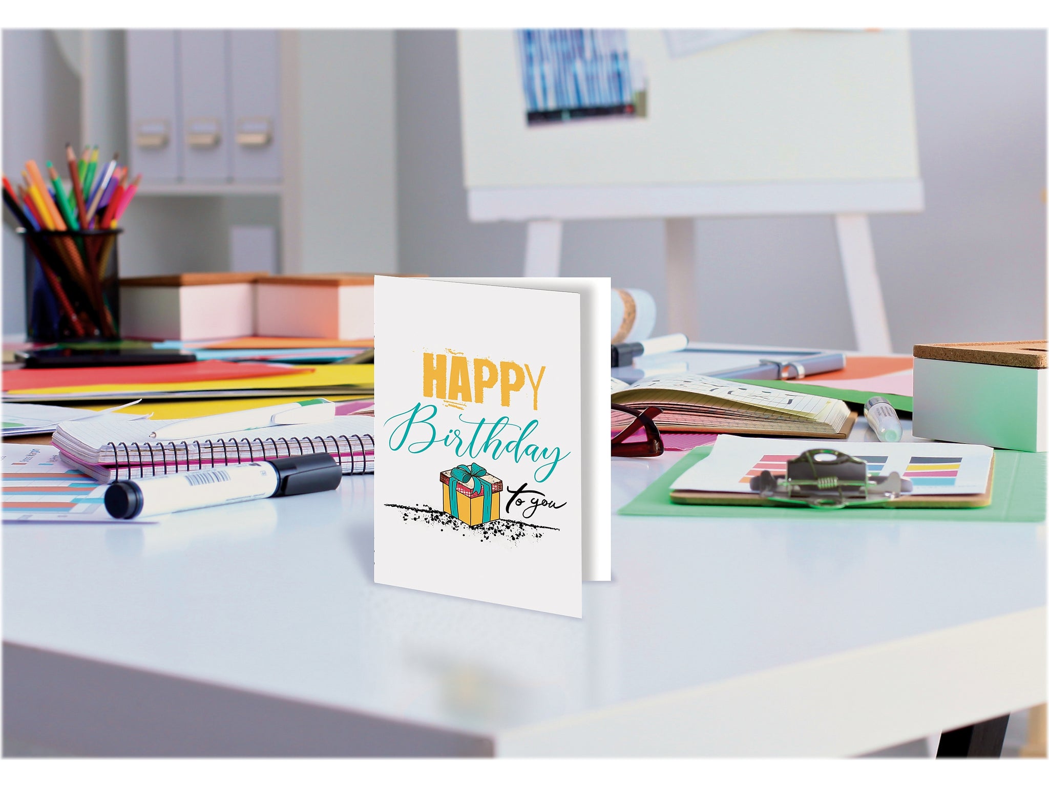 Better Office Fun & Chic Birthday Cards with Envelopes, 6