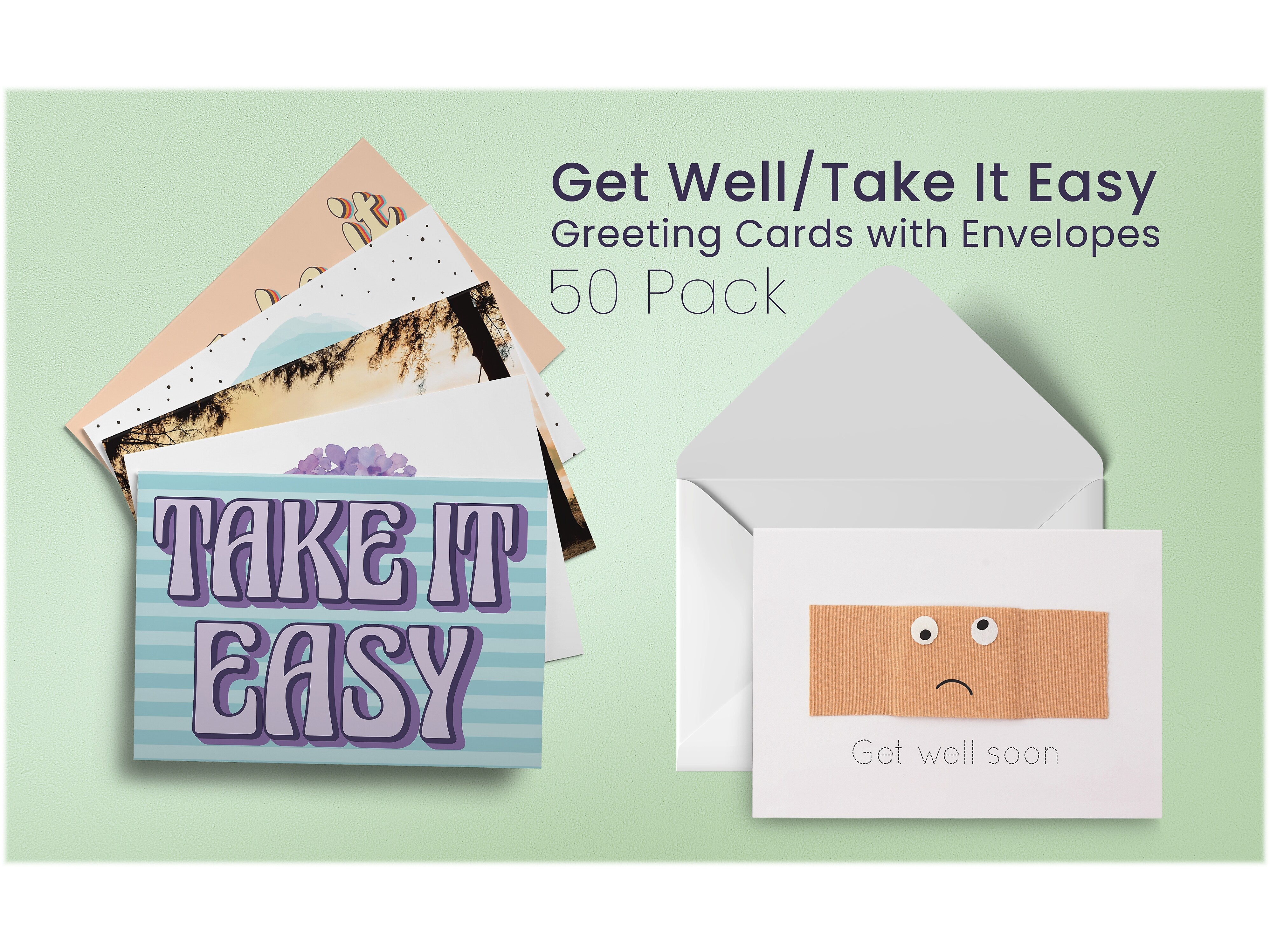 Better Office Get Well Cards with Envelopes, 4