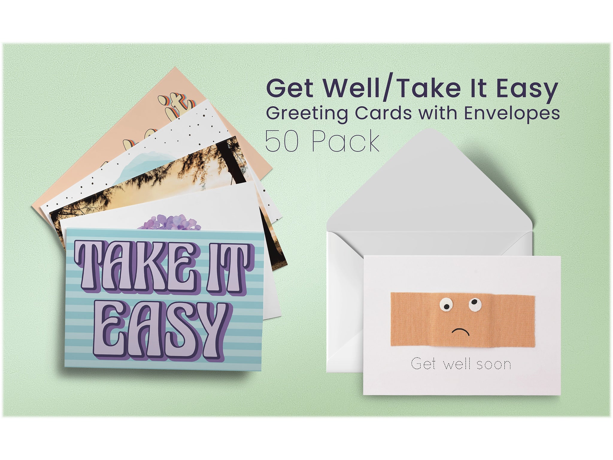 Better Office Get Well Cards with Envelopes, 4