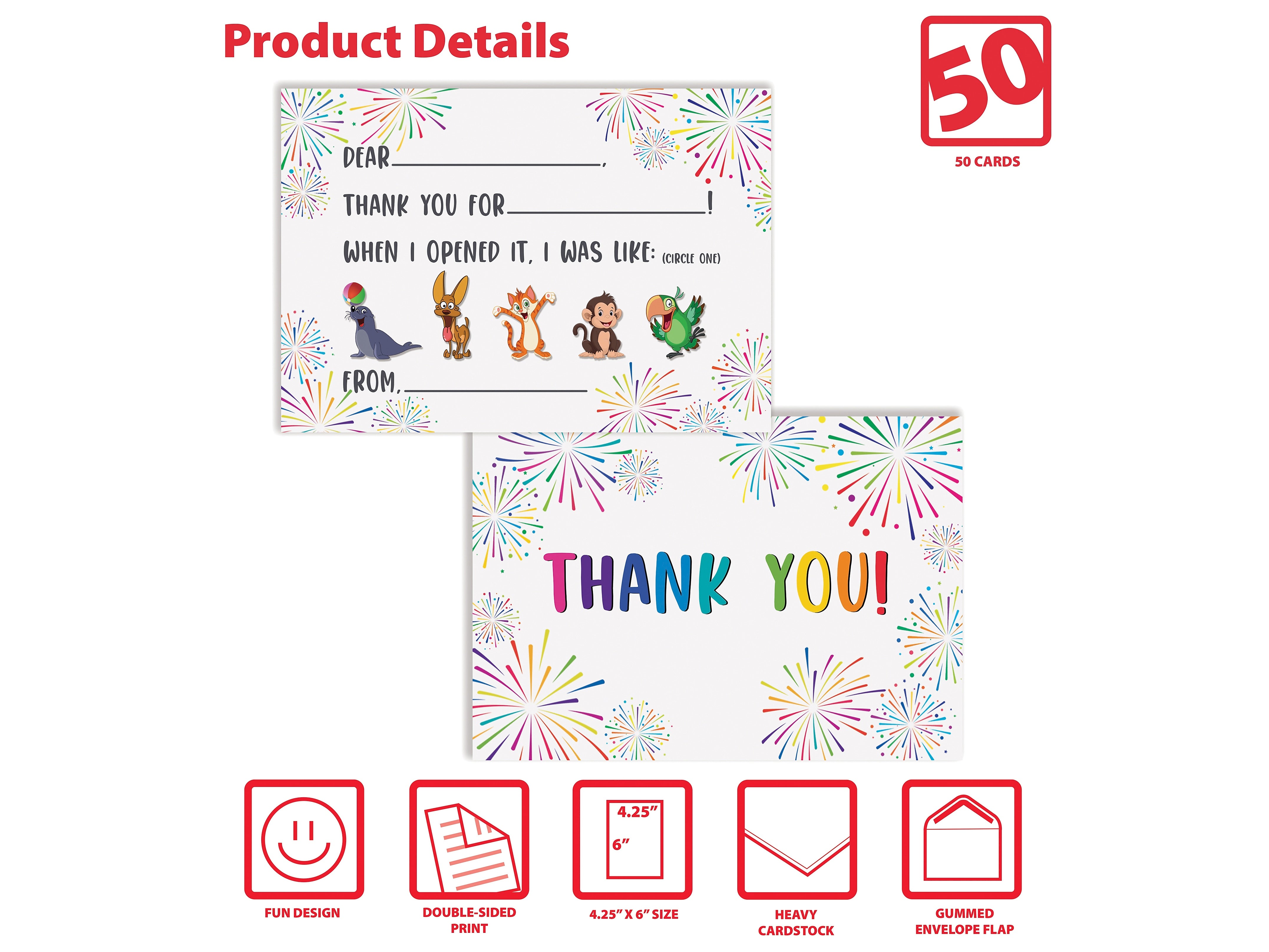Better Office Thank You Cards with Envelopes, 4.25