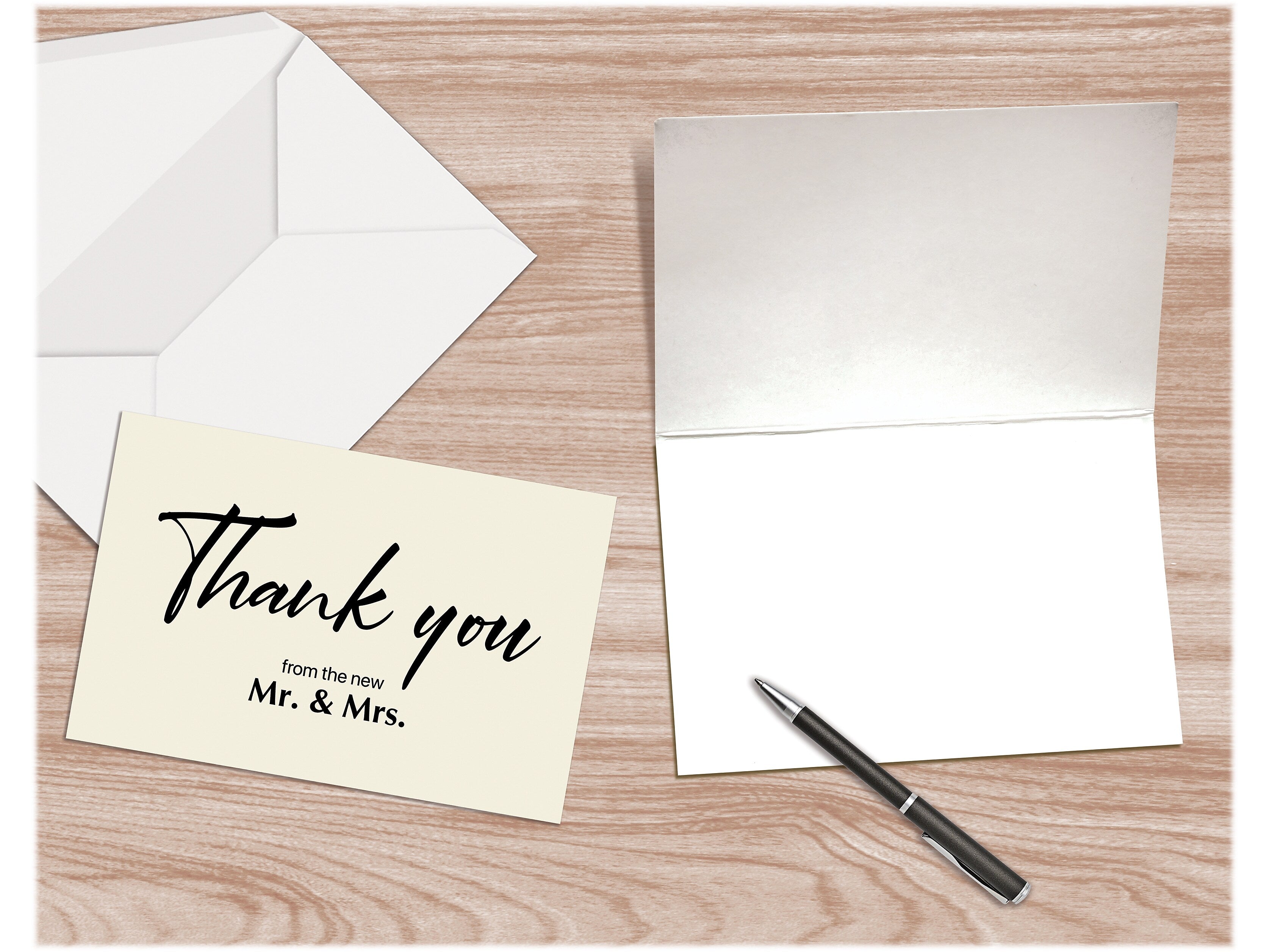 Better Office Wedding Thank You Cards with Envelopes, 4