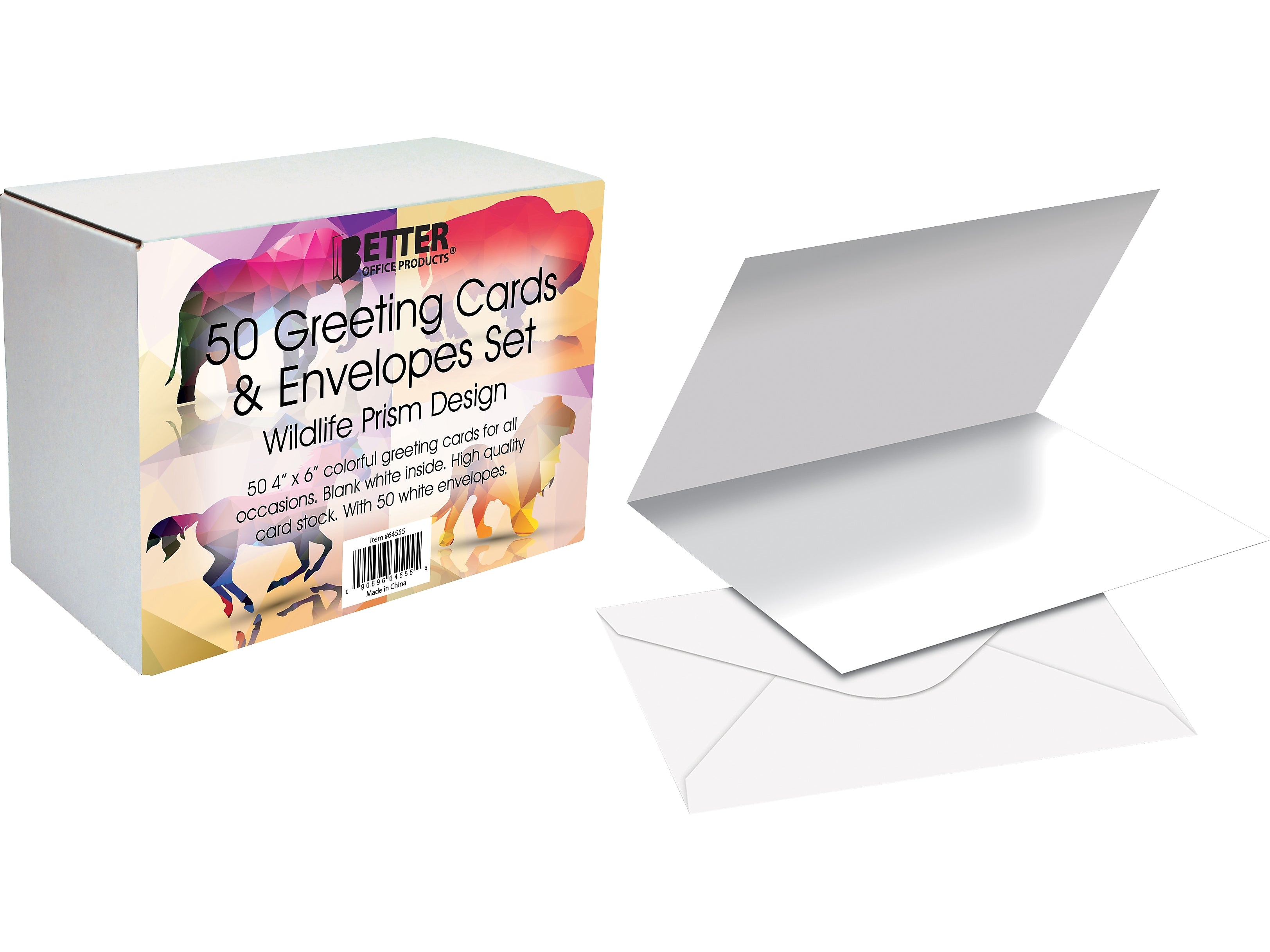 Better Office Wildlife Prism Cards with Envelopes, 4