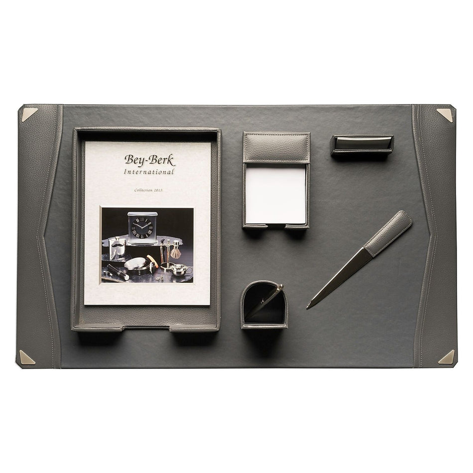 Bey-Berk 6 Piece Acrylic Desk Set