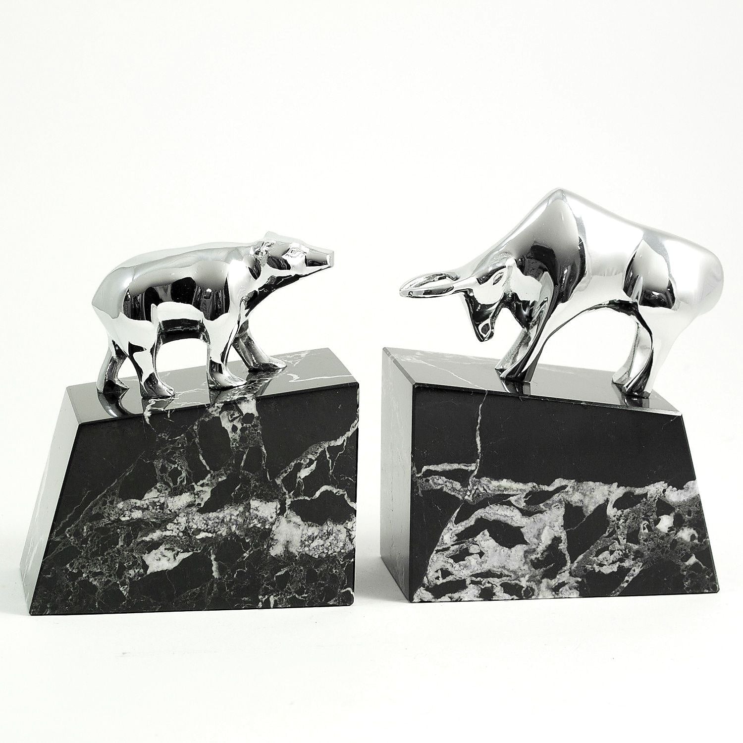 Bey-Berk Bull and Bear Book Ends, 6.5