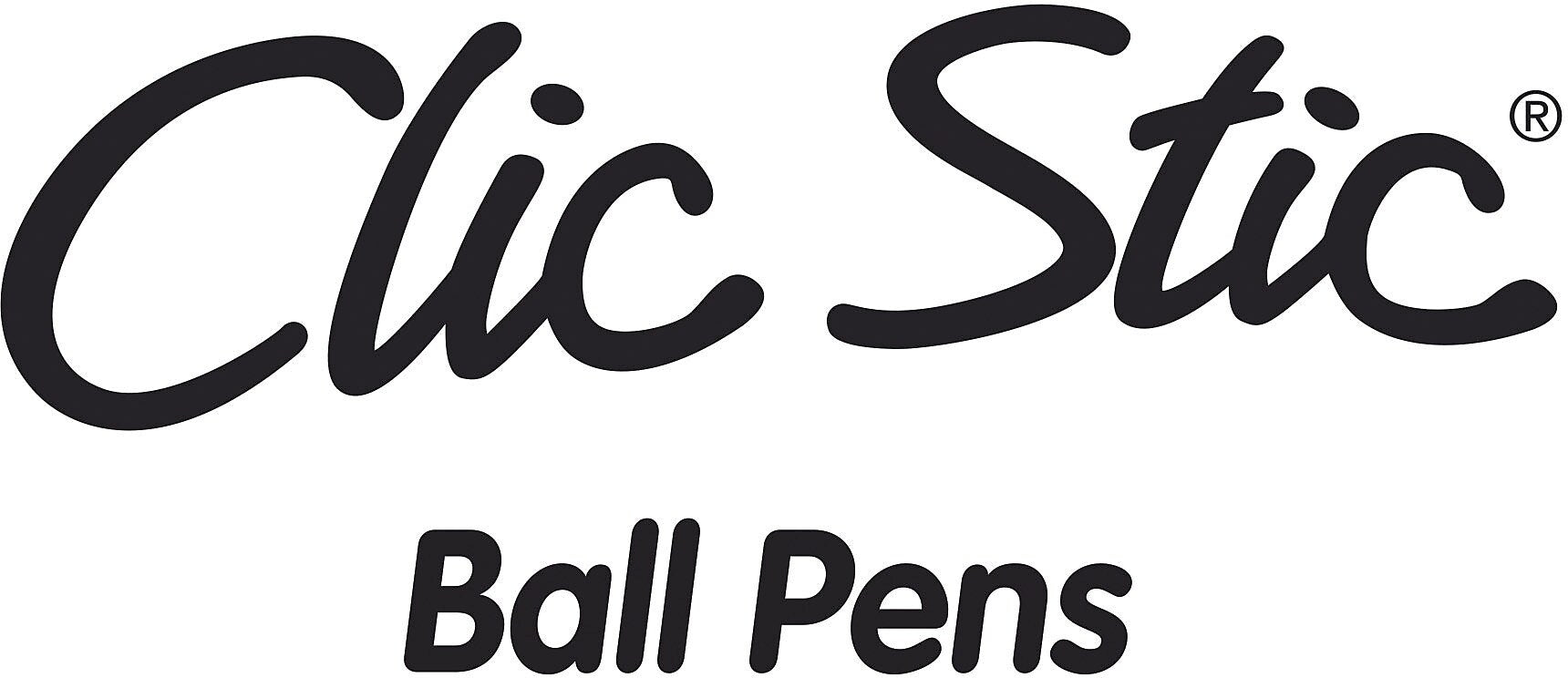 BIC Clic Stic Retractable Ballpoint Pen, Medium Point, 1.0mm, Black Ink, 24/Pack