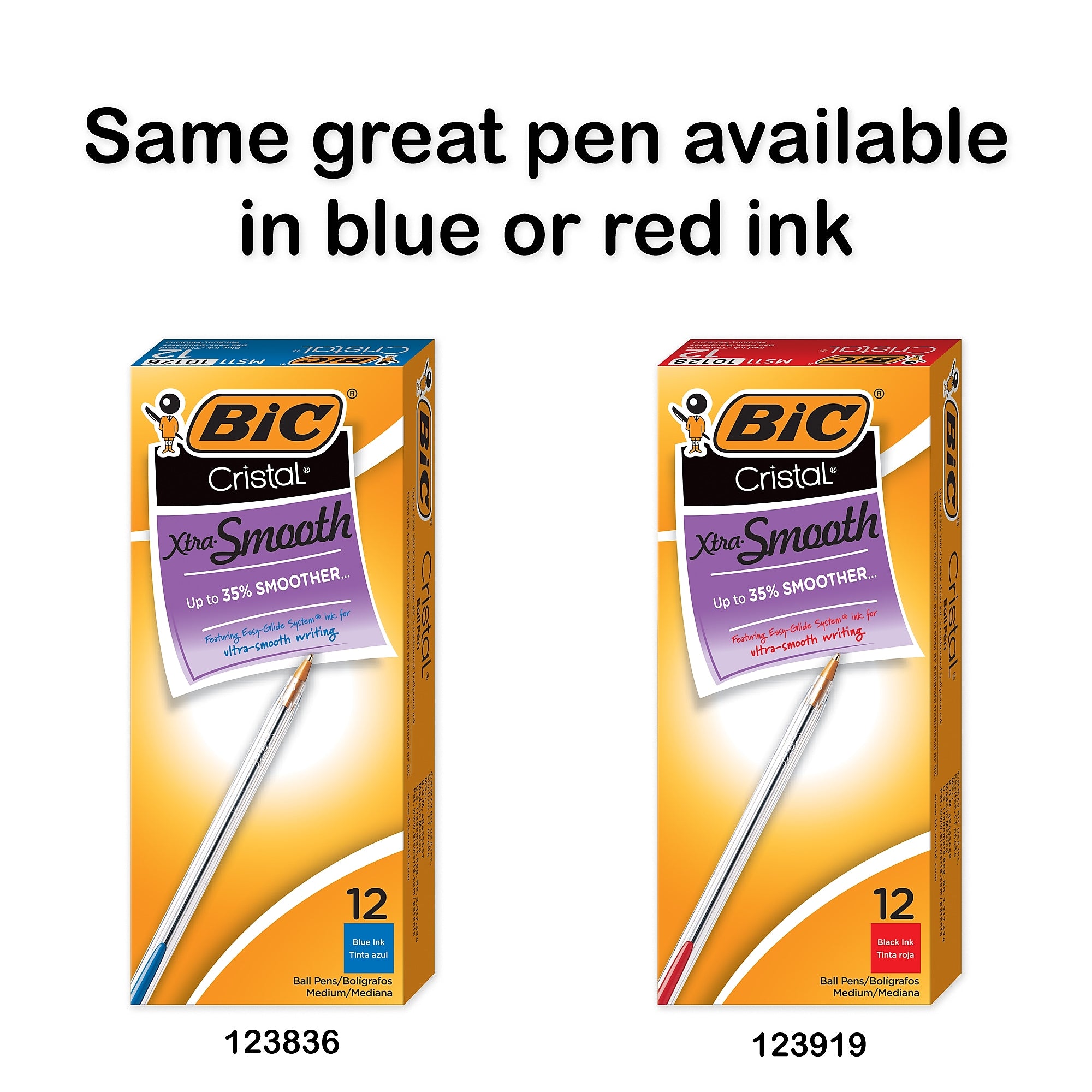 BIC Cristal Ballpoint Pens, Medium Point, Black Ink, 12/Pack