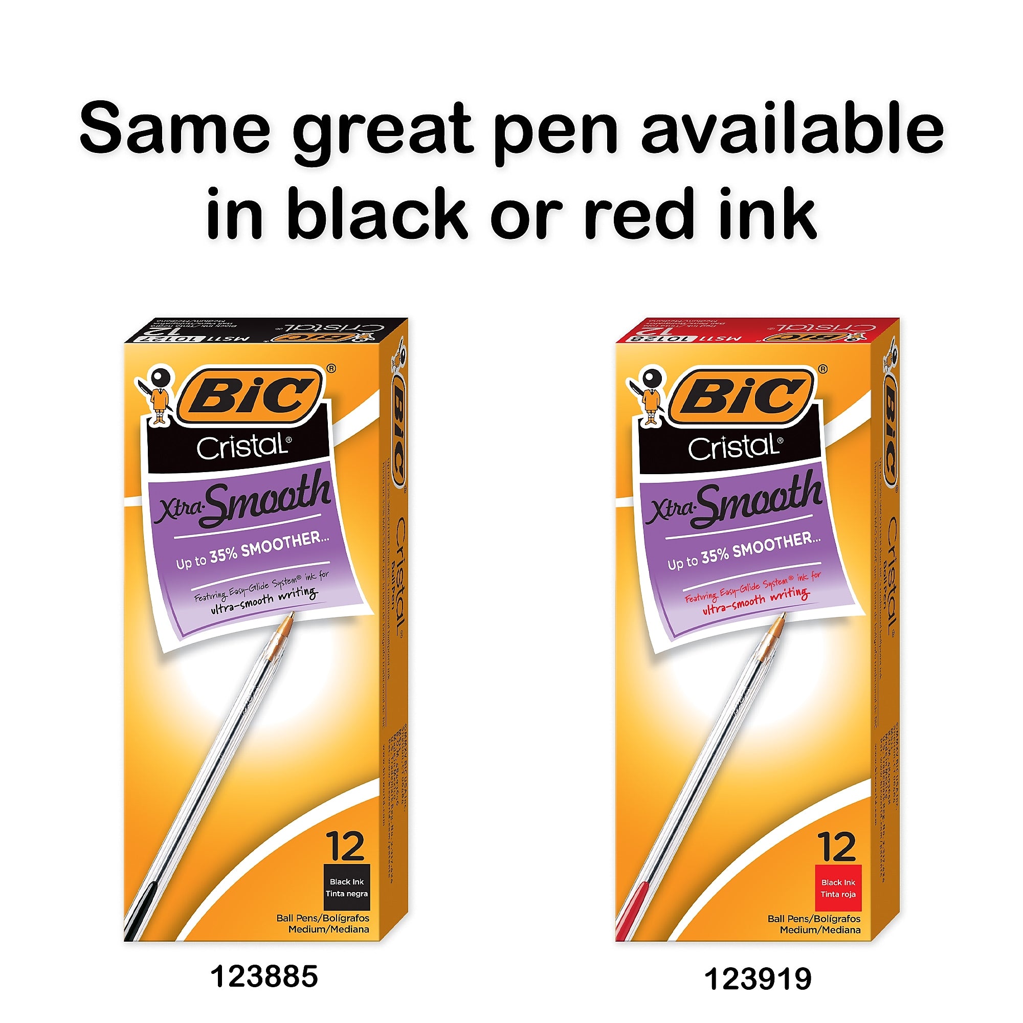 BIC Cristal Ballpoint Pens, Medium Point, Blue Ink, Dozen