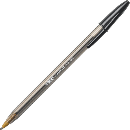 BIC Cristal Ballpoint Stick Pens, Bold Point, Black Ink, 24/Box