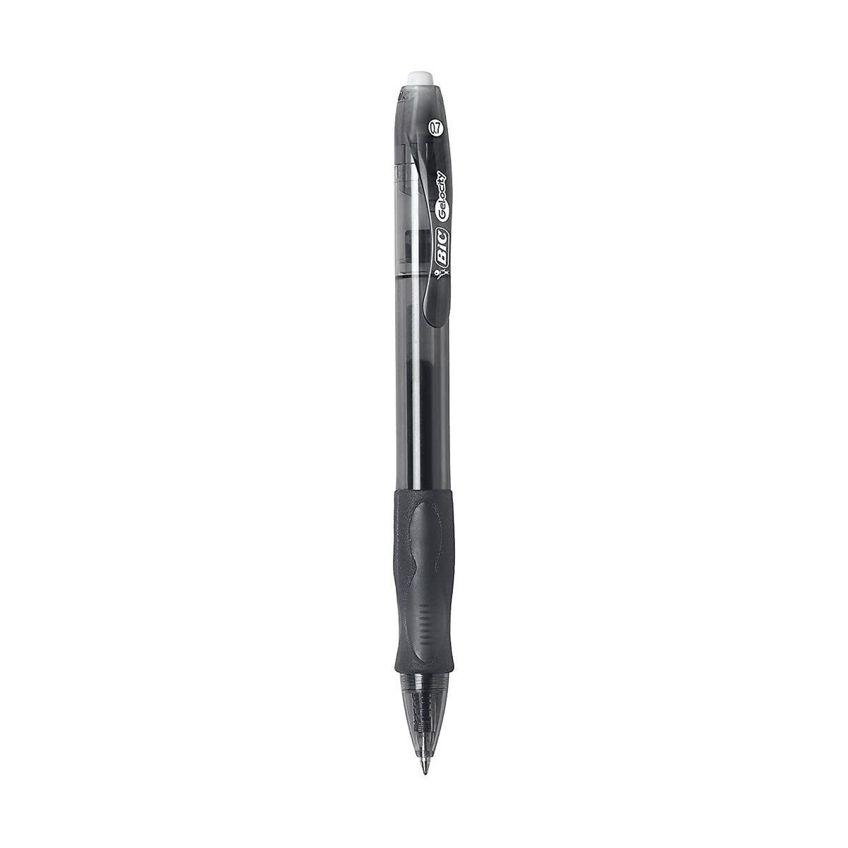 BIC Gel-ocity Retractable Gel Pen, Medium Point, 0.7 mm, Black Ink, 24/Pack