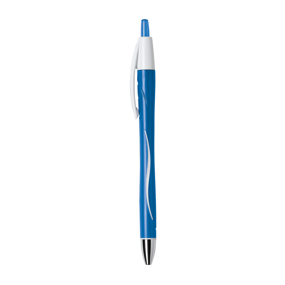 BIC Glide Exact Retractable Ballpoint Pen, Fine Point, Blue Ink, Dozen