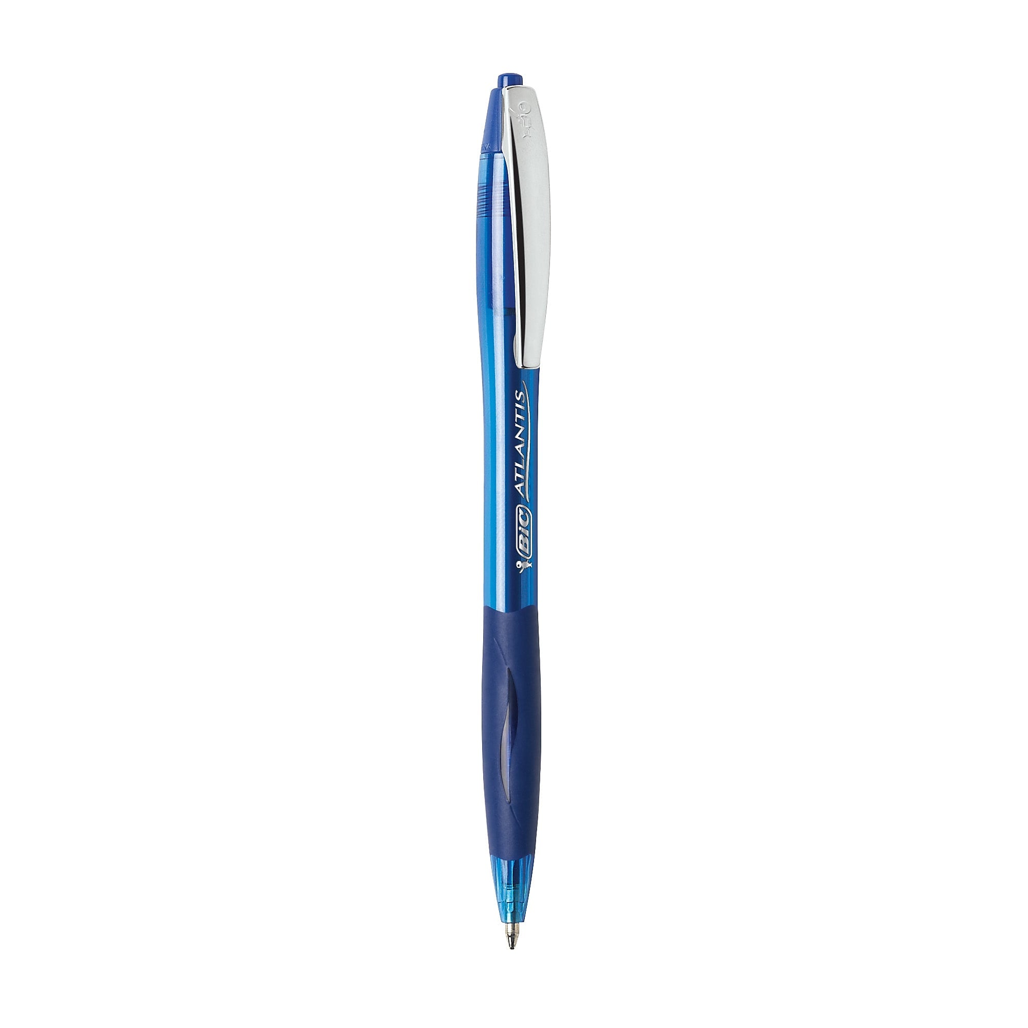 BIC Glide Retractable Ballpoint Pen, Medium Point, Blue Ink, Dozen