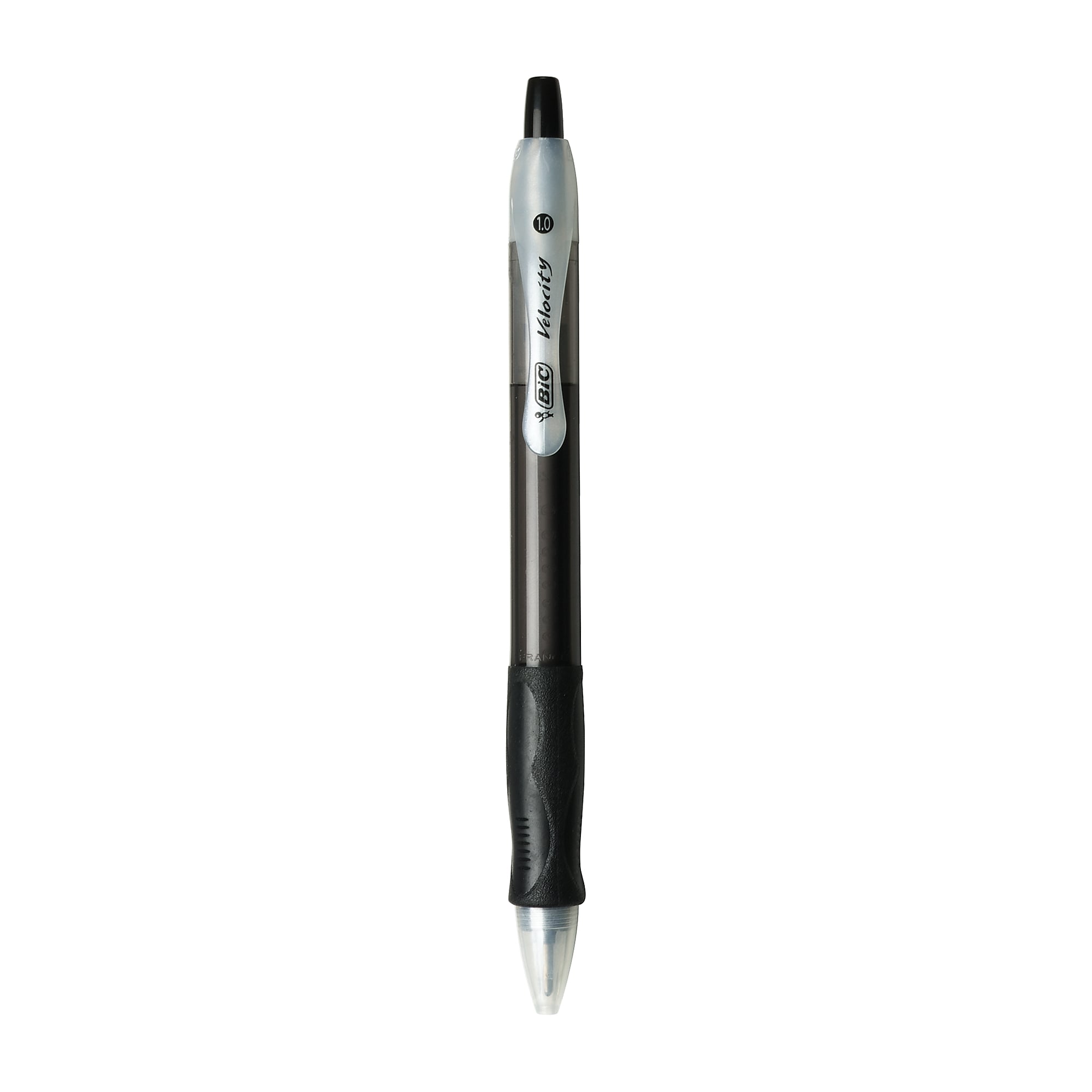 BIC Velocity Retractable Ballpoint Pens, Medium Point, Black Ink, Dozen
