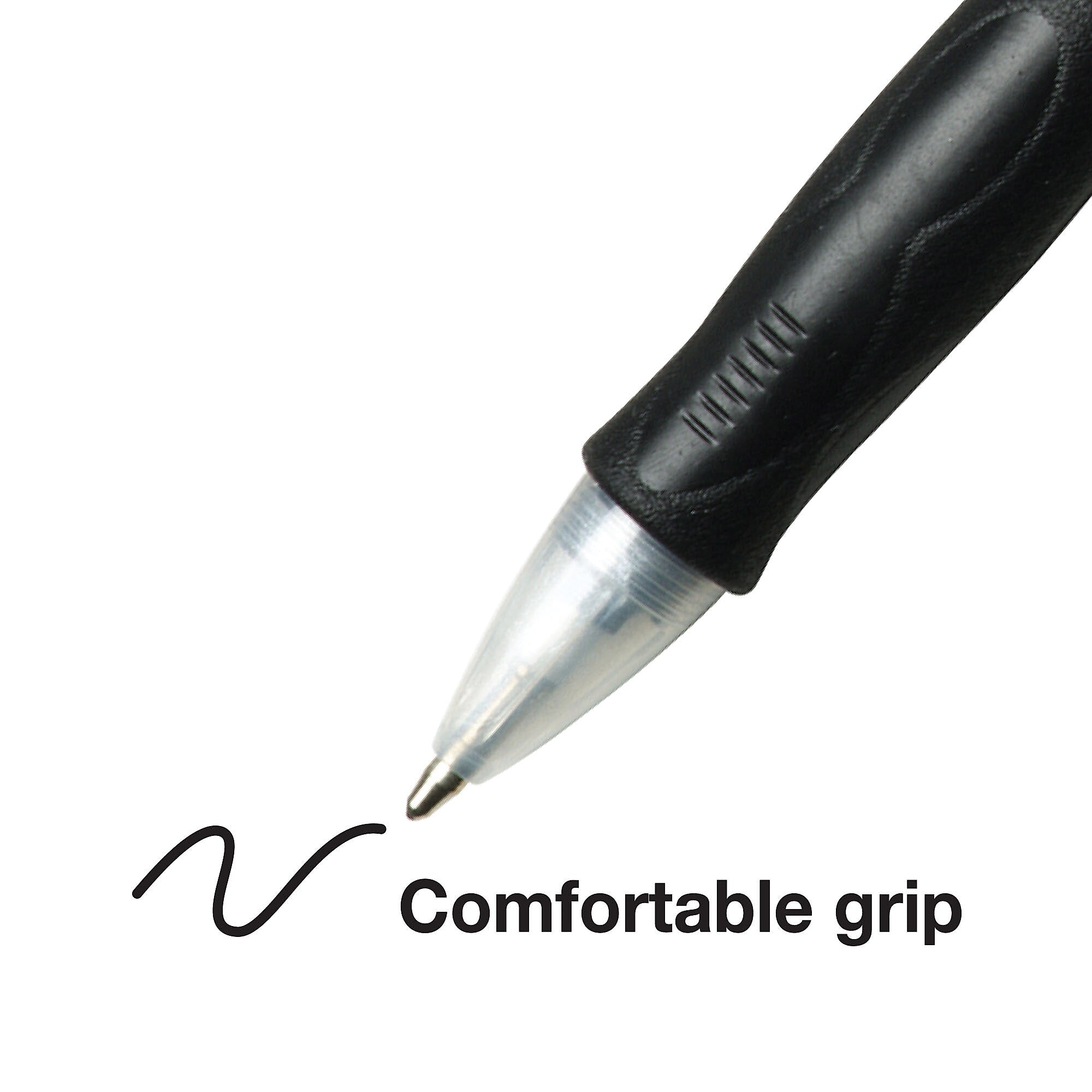 BIC Velocity Retractable Ballpoint Pens, Medium Point, Black Ink, Dozen