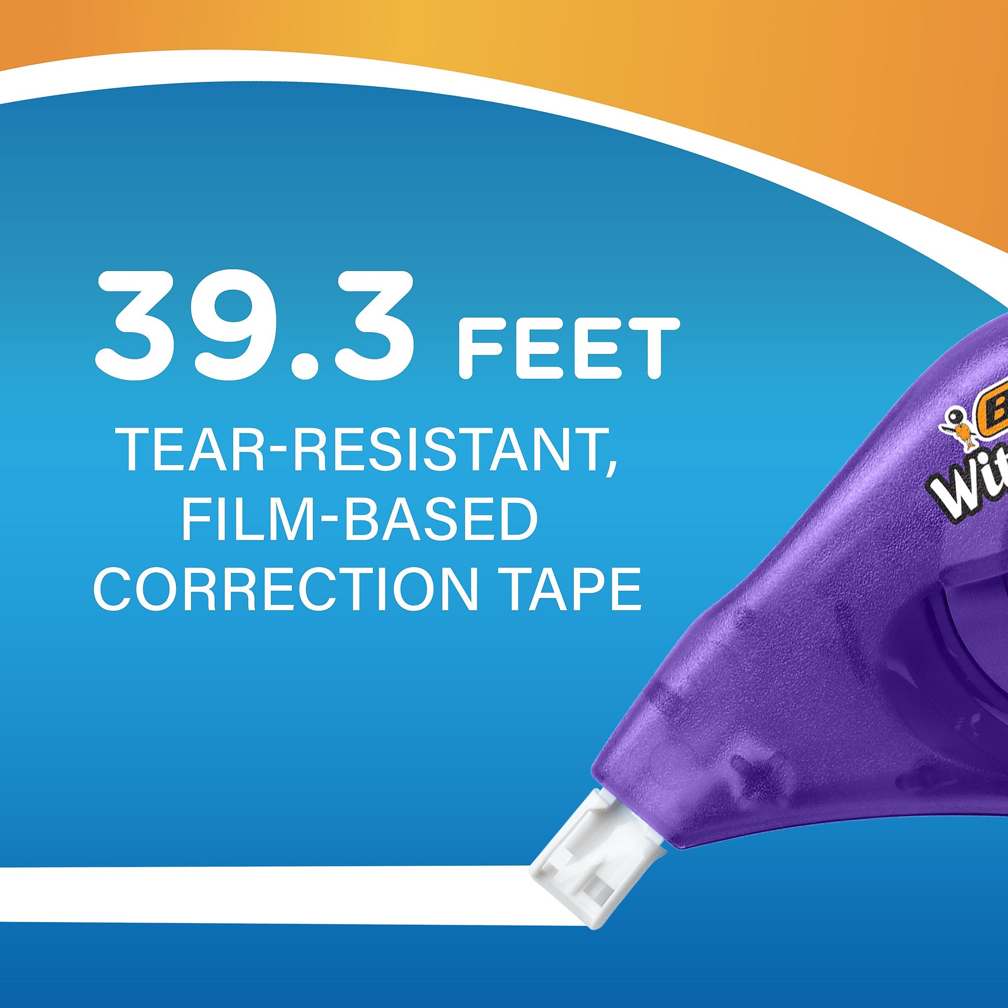 BIC Wite-Out Correction Tape, White, 4/Pack