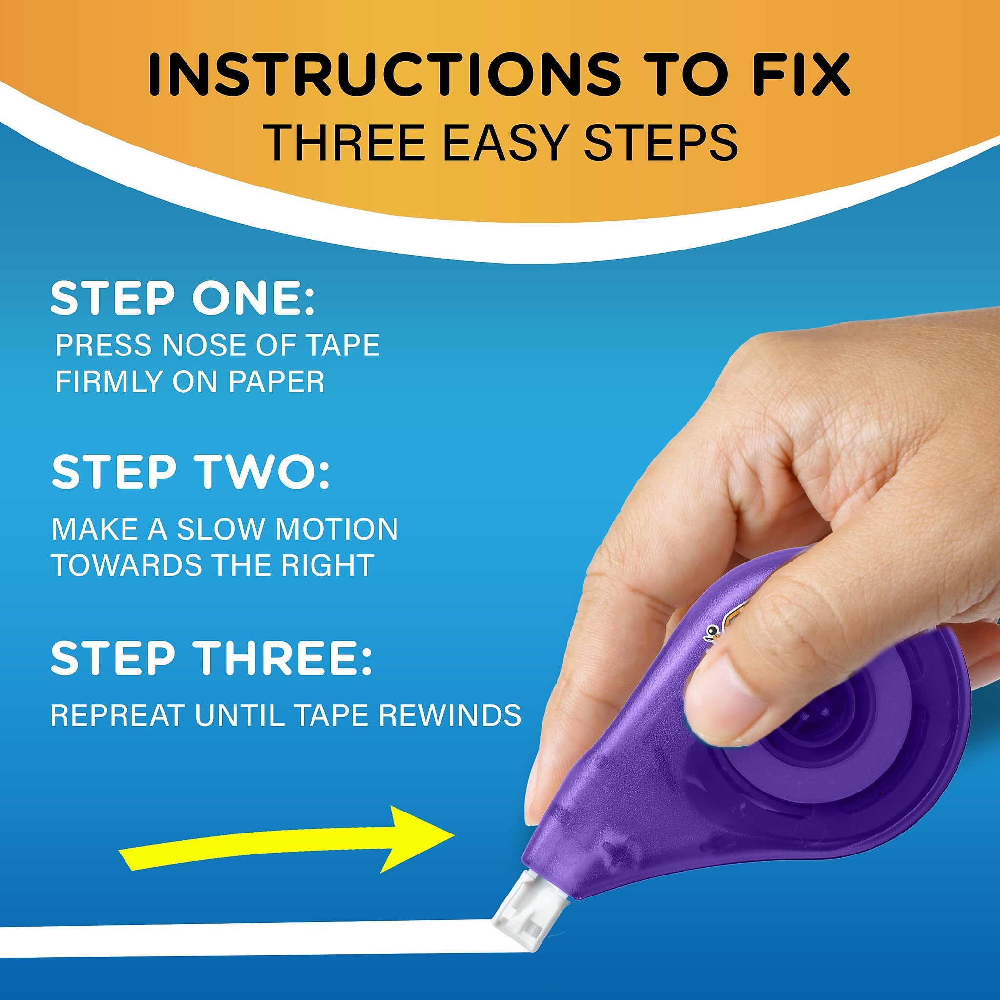 BIC Wite-Out Correction Tape, White, 4/Pack
