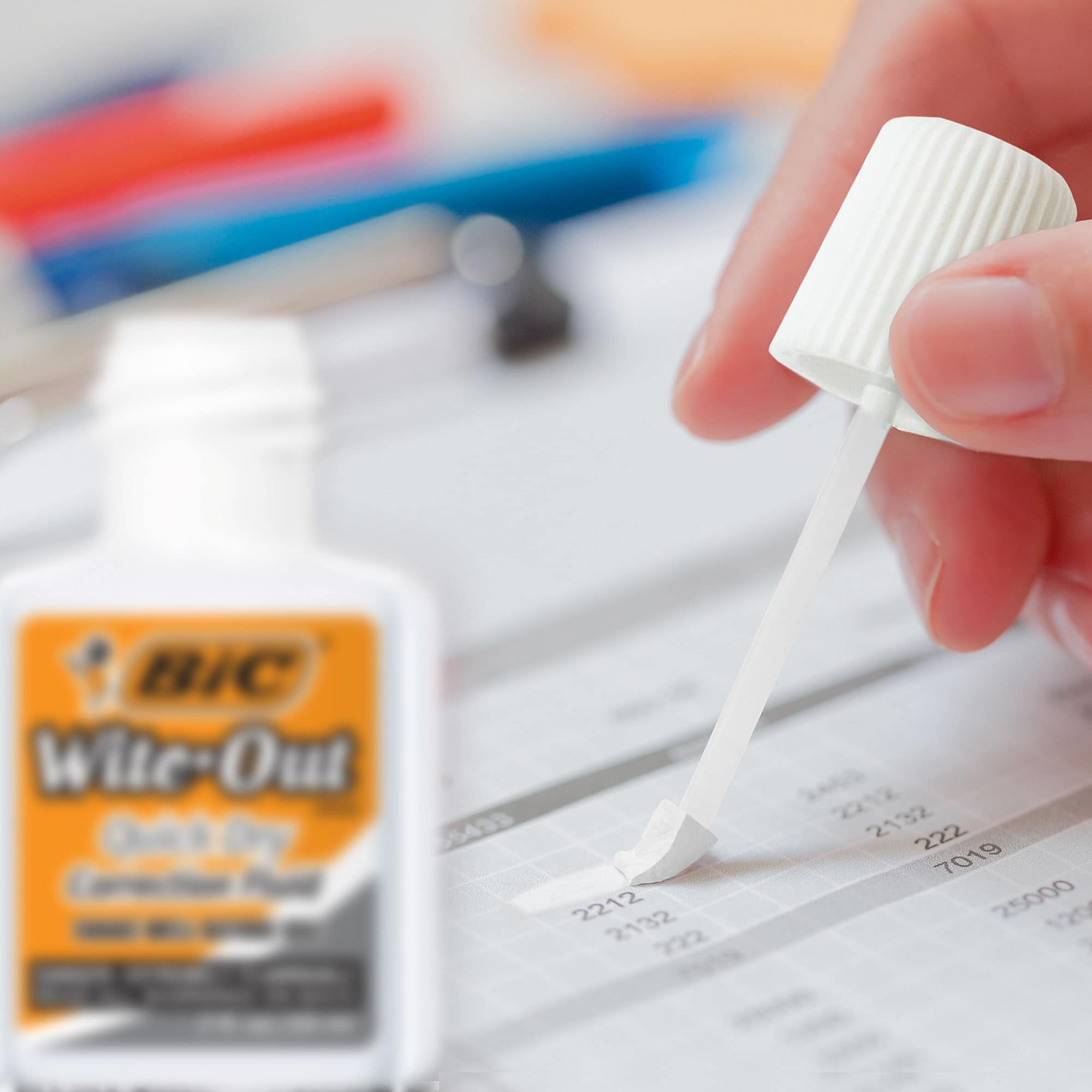 BIC Wite-Out Quick Dry Correction Fluid, 20 ml., White, 2/Pack