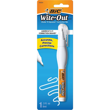 BIC Wite-Out Shake 'N Squeeze Correction Pen, White