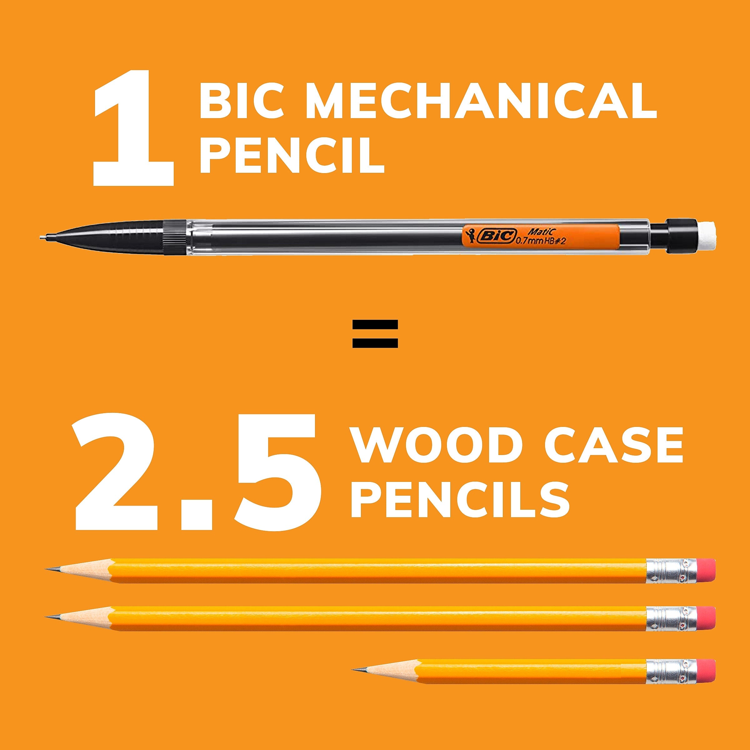 BIC Xtra-Smooth Mechanical Pencil, 0.7mm, #2 Medium Lead, 40/Pack