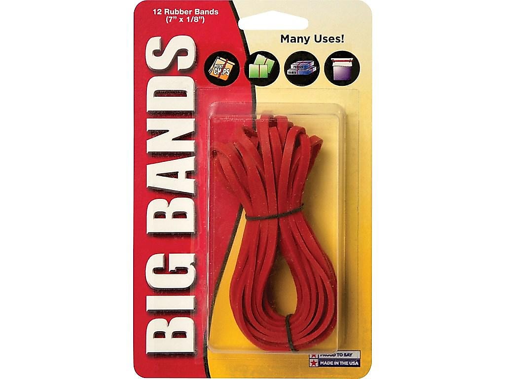Big Bands Multi-Purpose Rubber Bands, #117B, 12/Pack