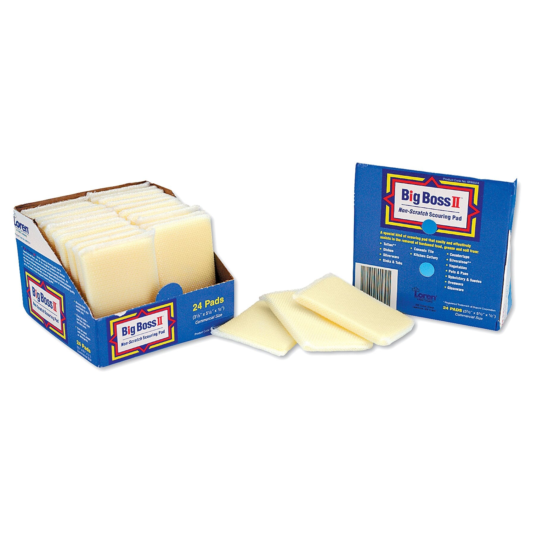 Big Boss Non-Scratch Scouring Pads, 3 1/2 x 5 1/2