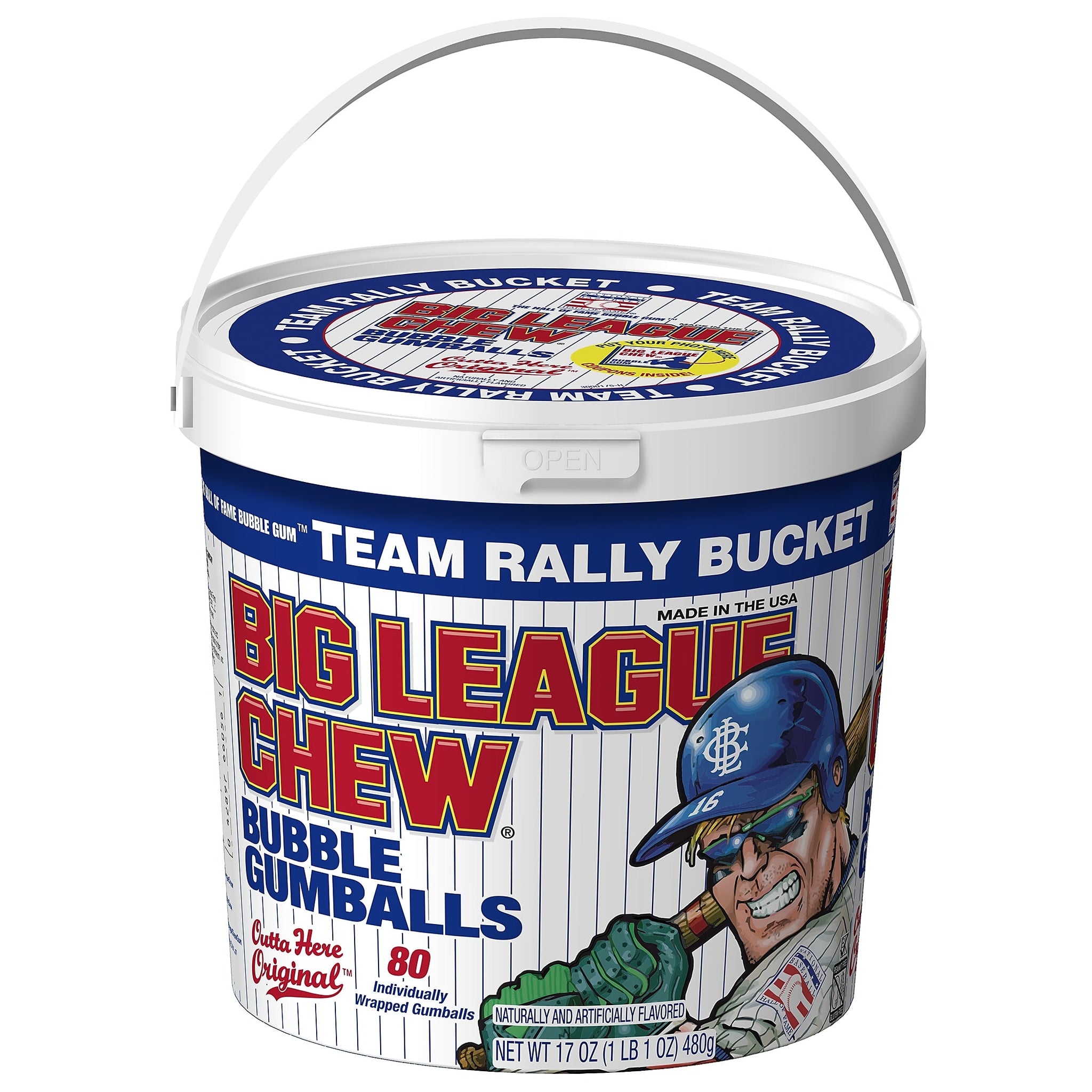 Big League Chew Candy Bubble Gum Gum, 17 oz., 80 Pieces/Pack