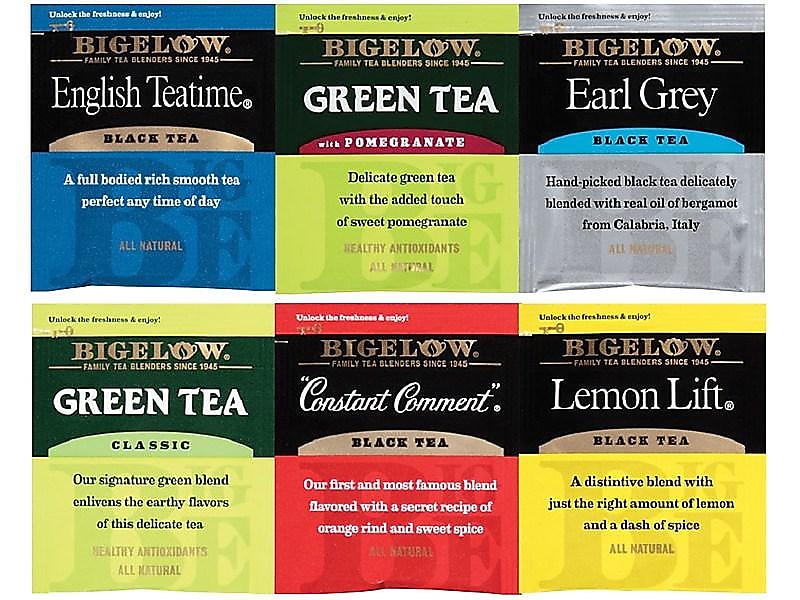 Bigelow Assorted Tea Bags, 168/Carton