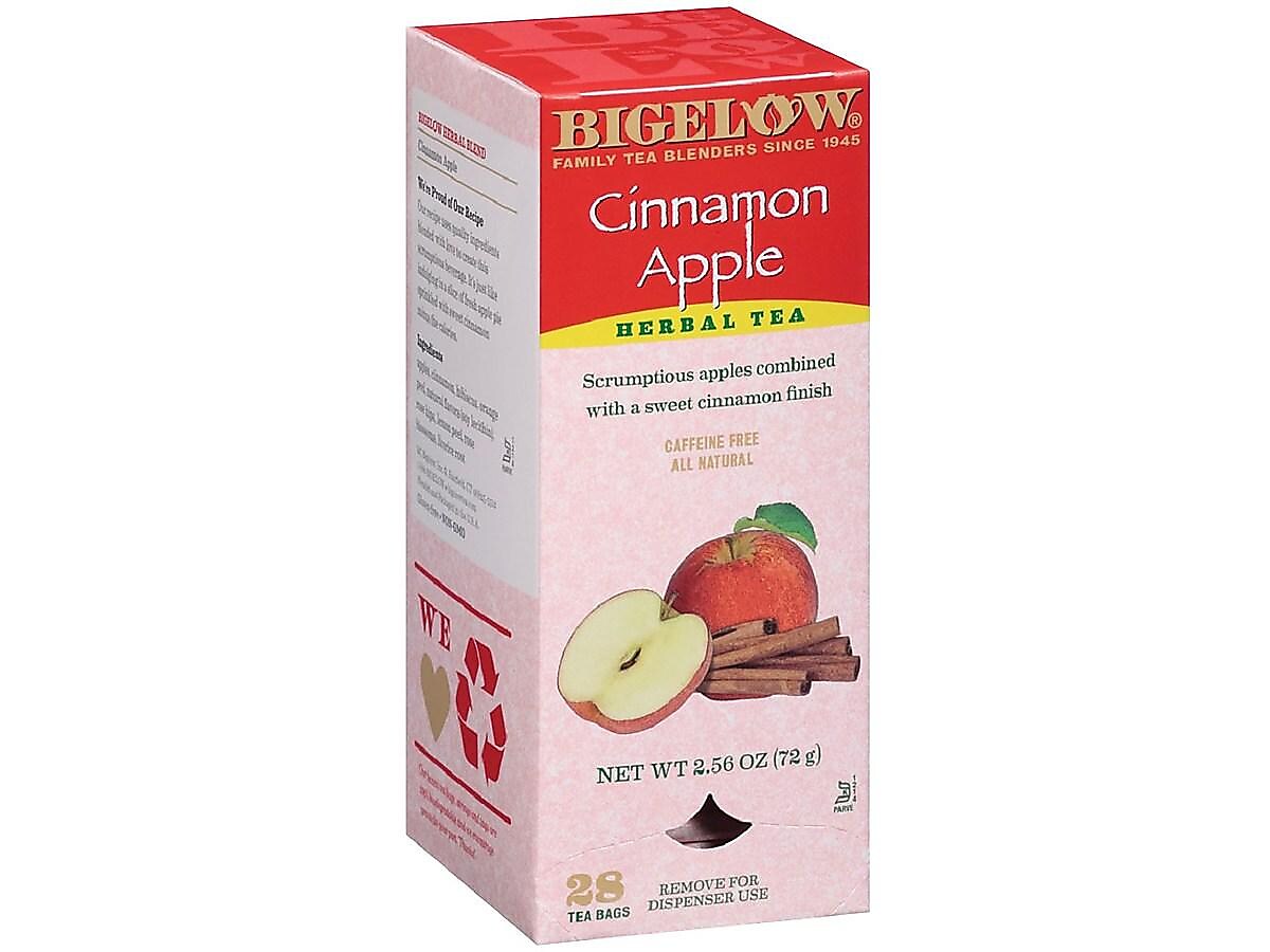 Bigelow Cinnamon Apple Herbal Tea Bags, 28/Box