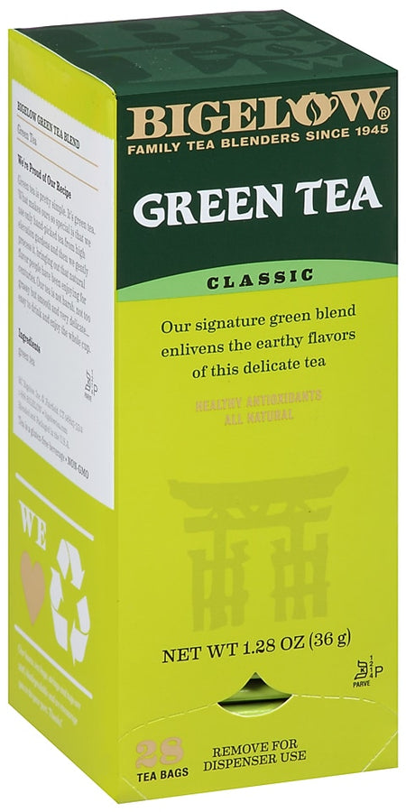 Bigelow Classic Green Tea Bags, 28/Box