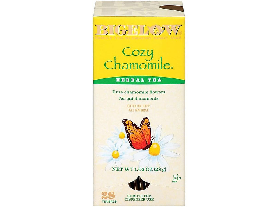 Bigelow Cozy Chamomile Herbal Tea Bags, 28/Box