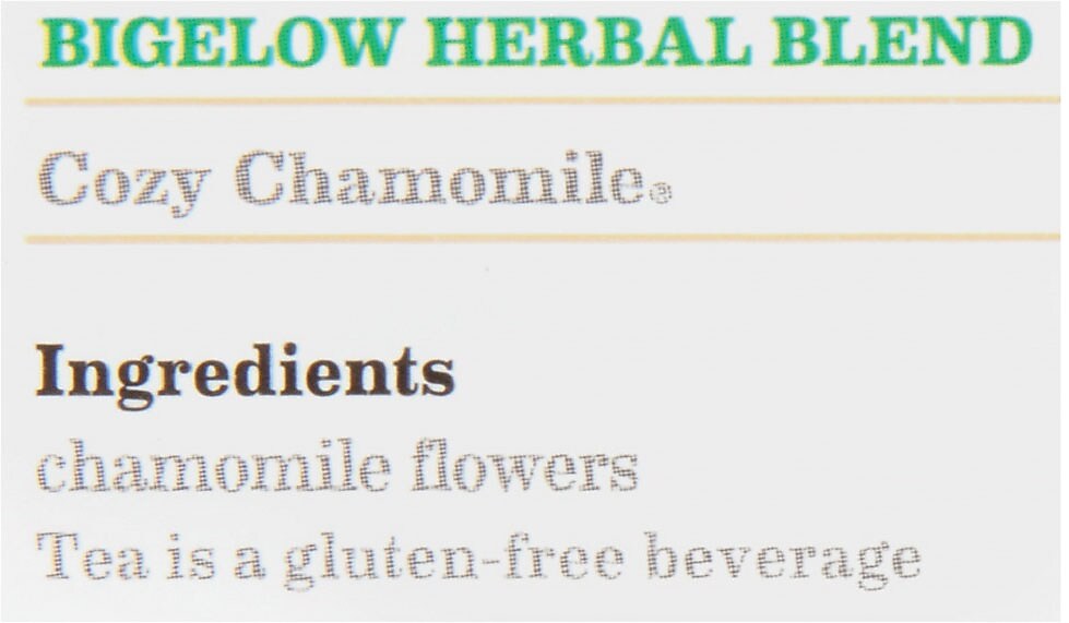 Bigelow Cozy Chamomile Herbal Tea Bags, 28/Box