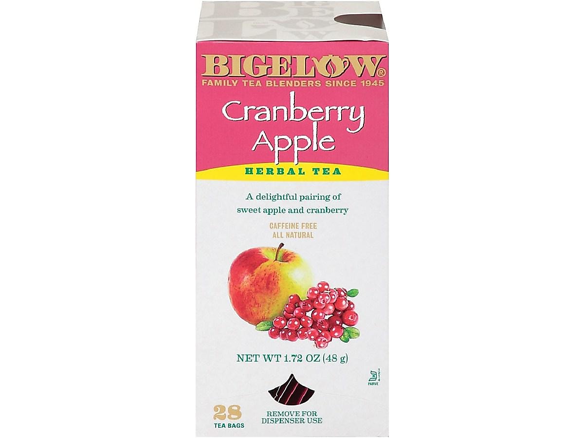 Bigelow Cranberry Apple Herbal Tea Bags, 28/Box