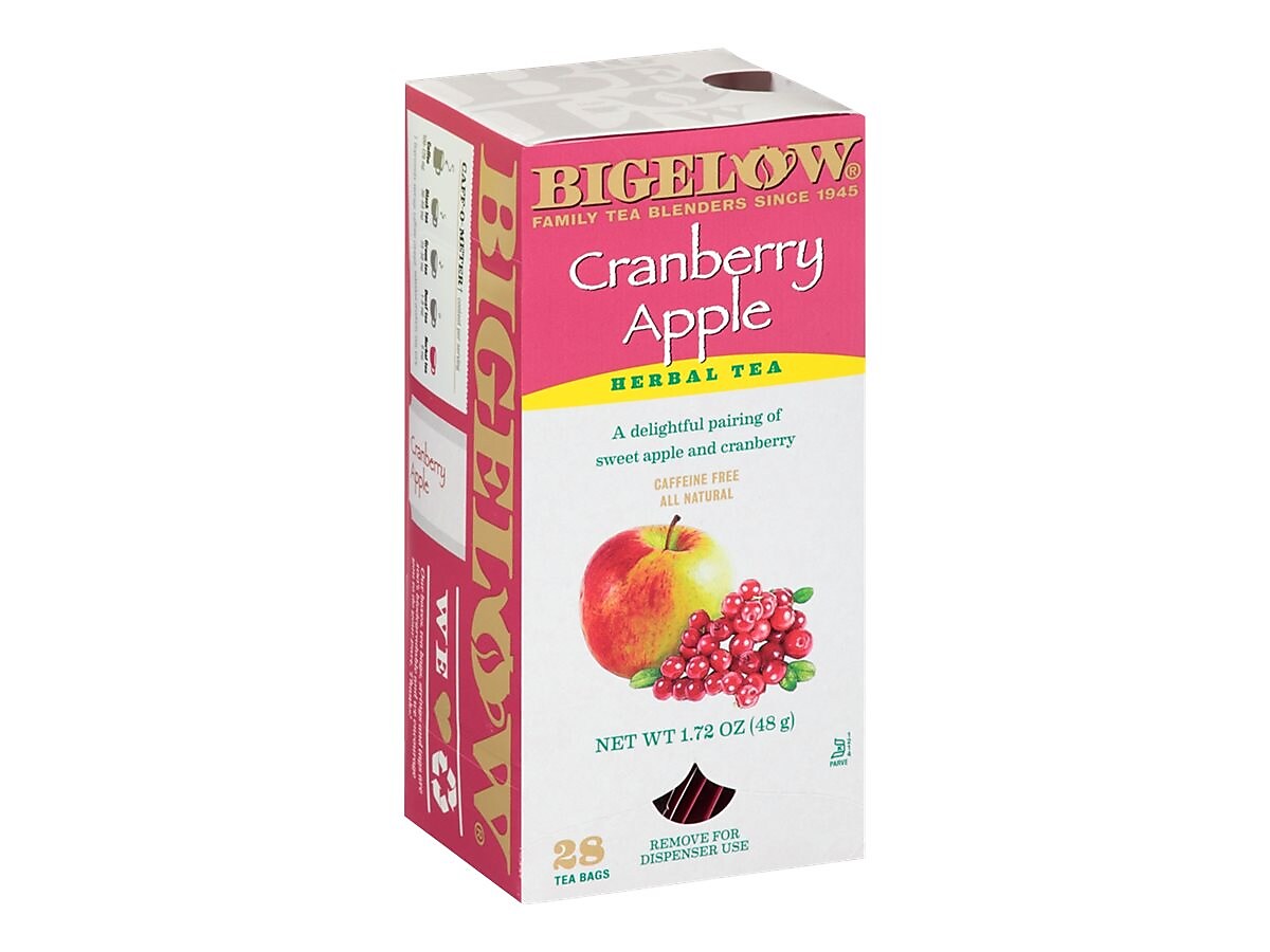 Bigelow Cranberry Apple Herbal Tea Bags, 28/Box