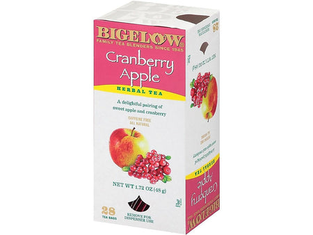 Bigelow Cranberry Apple Herbal Tea Bags, 28/Box