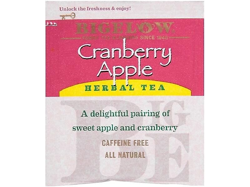 Bigelow Cranberry Apple Herbal Tea Bags, 28/Box