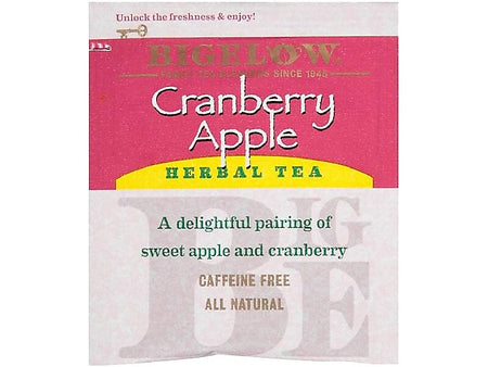 Bigelow Cranberry Apple Herbal Tea Bags, 28/Box