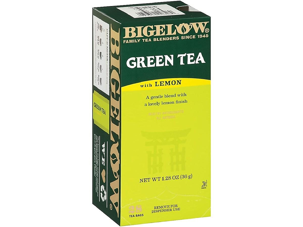 Bigelow Green with Lemon Tea Bags, 28/Box