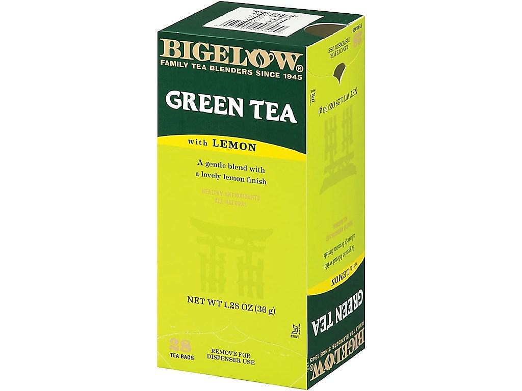 Bigelow Green with Lemon Tea Bags, 28/Box