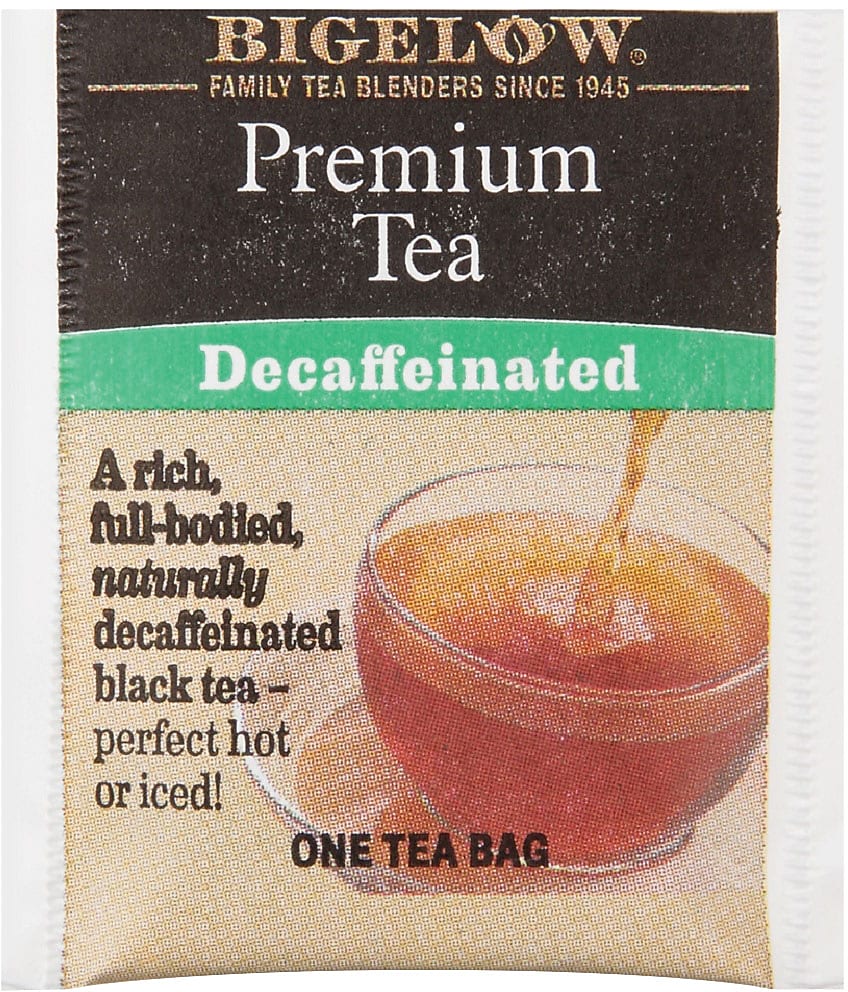 Bigelow Premium Decaf Black Tea, Decaffeinated Black Tea, 48 Tea Bags/Box
