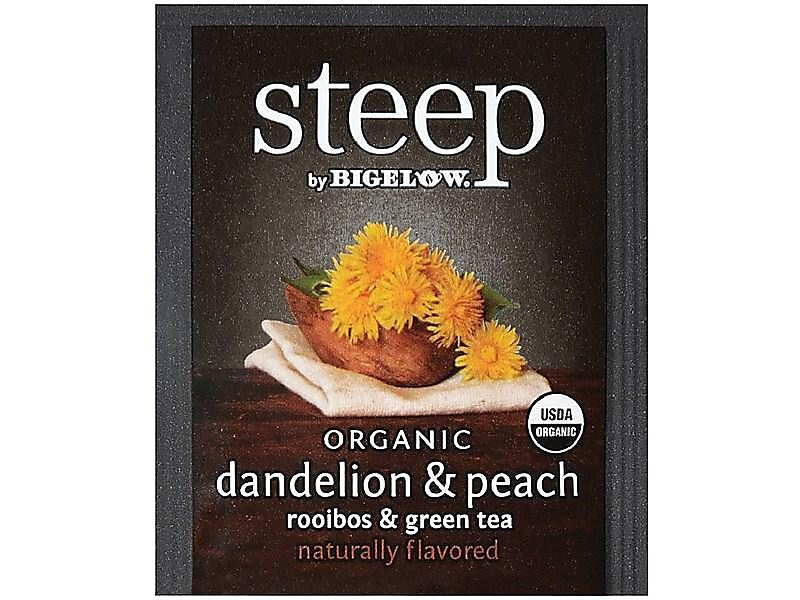 Bigelow Steep Dandelion & Peach Green & Rooibos Tea Bags, 20/Box