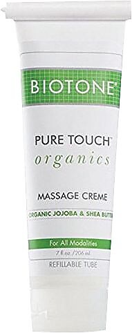 Biotone Pure Touch Organics Massage Creme, Unscented, 7 oz Tube
